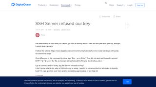 
                            3. SSH Server refused our key | DigitalOcean