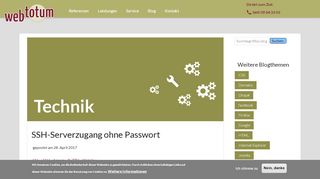 
                            13. SSH-Serverzugang ohne Passwort - webtotum - Rüdiger und Thau GbR