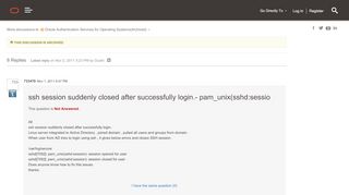 
                            6. ssh session suddenly closed after successfully ... | Oracle Community