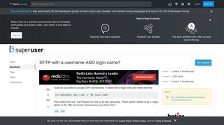 
                            5. ssh - SFTP with a username AND login name? - Super User