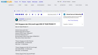 
                            9. SSH Singapura dan USA (multi login) END OF YEAR PROMO !!!! | KASKUS