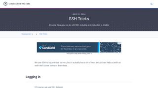 
                            10. SSH Tricks | Servers for Hackers