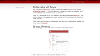 
                            4. SSH tunneling with Tomato – Hi, Rahim