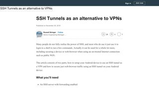 
                            7. SSH Tunnels as an alternative to VPNs - LinkedIn