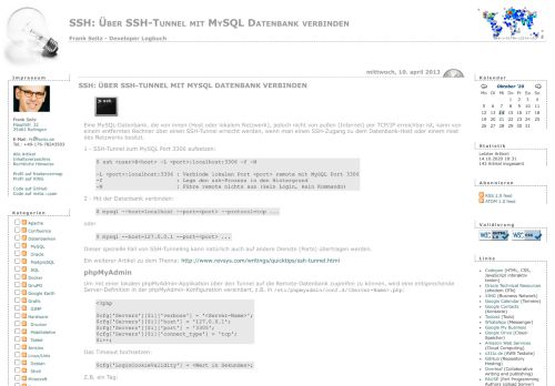 
                            13. SSH: Über SSH-Tunnel mit MySQL Datenbank verbinden - Frank Seitz ...