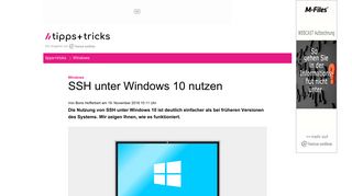 
                            1. SSH unter Windows 10 nutzen - Heise