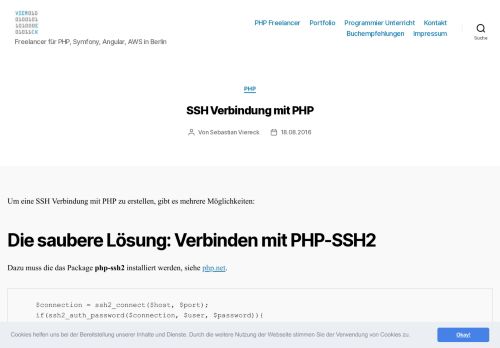 
                            4. SSH Verbindung mit PHP | Web + Mobile Blog / Berlin