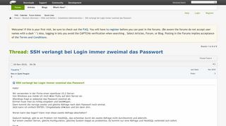 
                            3. SSH verlangt bei Login immer zweimal das Passwort - openSUSE Forums