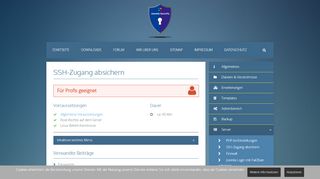 
                            10. SSH-Zugang absichern - Joomla!-Security, mehr Sicherheit