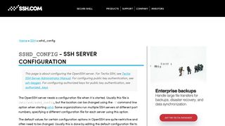 
                            5. sshd_config - How to configure the OpenSSH server | SSH.COM