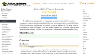 
                            6. SshTunnel C# WinRT Reference Documentation - Chilkat