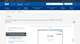 
                            13. (SSID) on the ZTE MF275R - Bell support - Bell Canada