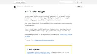 
                            2. SSL: A secure login - JSBin