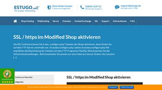 
                            4. SSL / https im Modified Shop aktivieren › Shop Hosting von ESTUGO