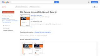 
                            10. SSL Remote Access VPNs (Network Security)  - نتيجة البحث في كتب Google