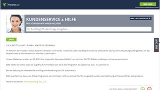 
                            7. SSL-Umstellung / E-Mail made in Germany - Kundenservice - Freenet