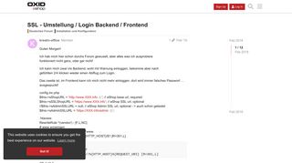 
                            12. SSL - Umstellung / Login Backend / Frontend - OXID eShop forum