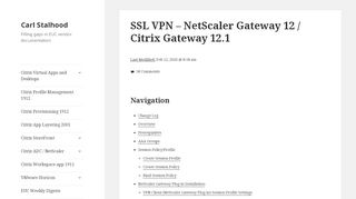 
                            6. SSL VPN – NetScaler Gateway 12 / Citrix Gateway 12.1 – Carl Stalhood