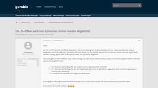 
                            12. SSL Zertifikat wird von Symantec immer wieder abgelehnt | Gambio ...