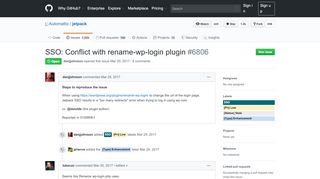 
                            5. SSO: Conflict with rename-wp-login plugin · Issue #6806 · Automattic ...