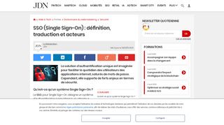 
                            4. SSO (Single Sign-On) : définition, traduction et acteurs - JDN