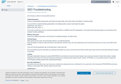 
                            7. SSO Troubleshooting - Portal - SCN Wiki - SAP.com