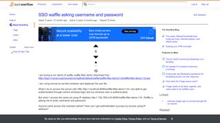 
                            1. SSO waffle asking username and password - Stack Overflow