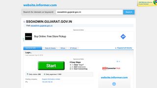 
                            11. ssoadmin.gujarat.gov.in at Website Informer. Login.... Visit Ssoadmin ...