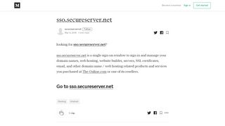 
                            10. sso.secureserver.net | Sign in to sso.secureserver.net - Medium