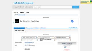 
                            11. sso.vwr.com at WI. VWR SSO - Login - Website Informer