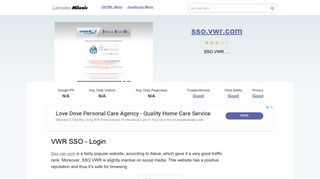 
                            2. Sso.vwr.com website. VWR SSO - Login.