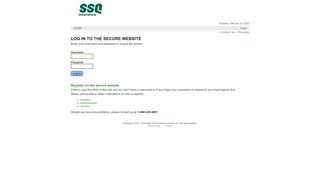 
                            2. SSQ Financial Group: Log in to the secure website