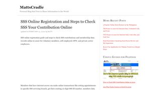 
                            8. SSS Online Registration and Steps to Check SSS Your Contribution ...