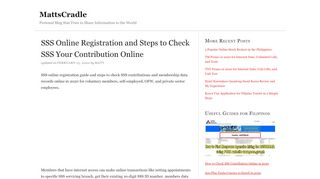 
                            9. SSS Online Registration and Steps to Check SSS Your Contribution ...