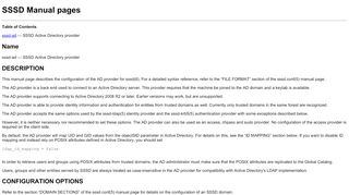 
                            8. SSSD Manual pages - Fedora