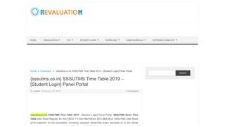 
                            8. {sssutms.co.in} SSSUTMS Time Table 2019 - [Student Login] Panel ...