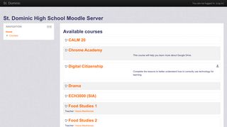 
                            5. St. Dominic High School Moodle Server