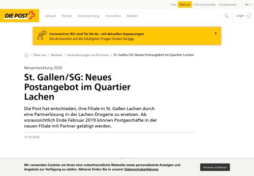 
                            10. St. Gallen/SG: Neues Postangebot im Quartier Lachen - Die Post
