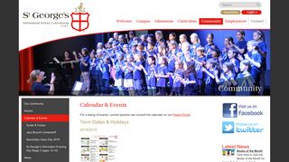 
                            8. St George's International School, Luxembourg: Calendar & Events