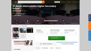 
                            9. St James Matriculation Higher Secondary School, Tiruchirappalli Cantt ...