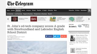 
                            12. St. John's ed-tech company scores A grade with Newfoundland and ...