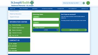 
                            7. St. Joseph Hospital for Patients - Humboldt County | Log In