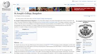 
                            13. St Joseph's College, Bangalore - Wikipedia