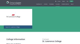 
                            9. St. Lawrence College : ontariolearn