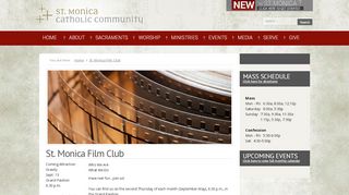 
                            12. St. Monica Film Club - St Monica Catholic Community