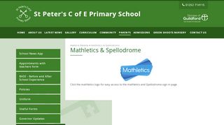 
                            9. St Peter's C of E Primary School - Mathletics & Spellodrome