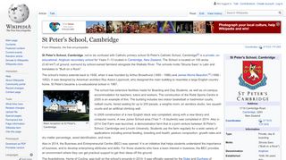 
                            5. St Peter's School, Cambridge - Wikipedia