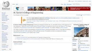 
                            10. St. Xavier's College of Engineering - Wikipedia