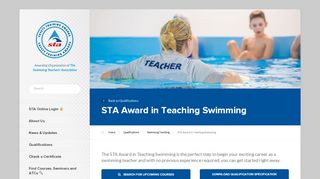 
                            11. STA Award in Teaching Swimming – Safety Training Awards