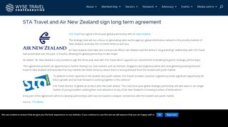 
                            6. STA Travel and Air New Zealand sign long term agreement - WYSE ...